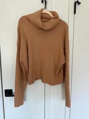 Vici Camel Cowl Neck Sweater